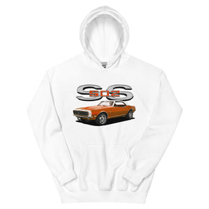 1968 Orange Camaro SS 502 Muscle Car Owner Gift Unisex Hoodie