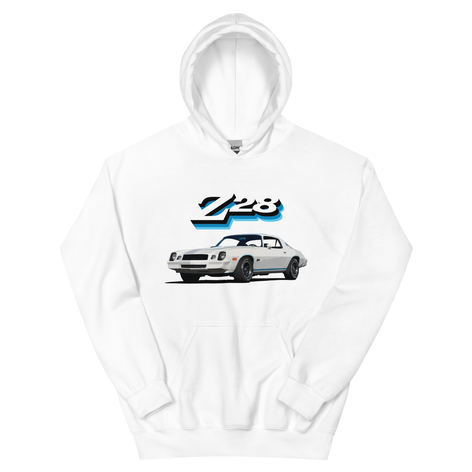 1978 White Chevy Camaro Z28 Z/28 Collector Car Gift Unisex Hoodie