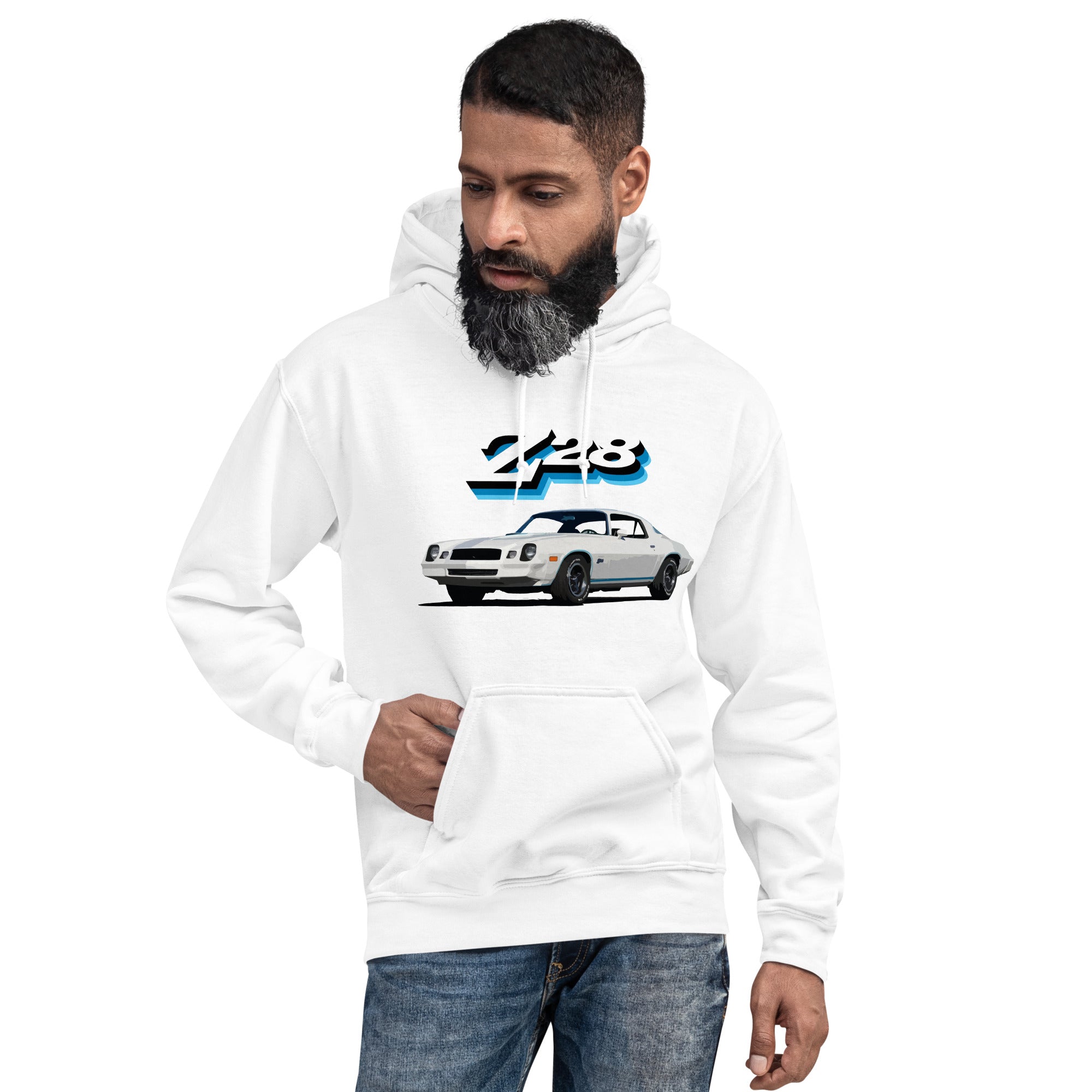 1978 White Chevy Camaro Z28 Z/28 Collector Car Gift Unisex Hoodie