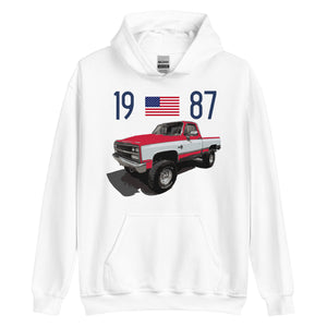 1987 Chevy K10 Silverado Square Body Pickup Truck Owner Gift Unisex Hoodie