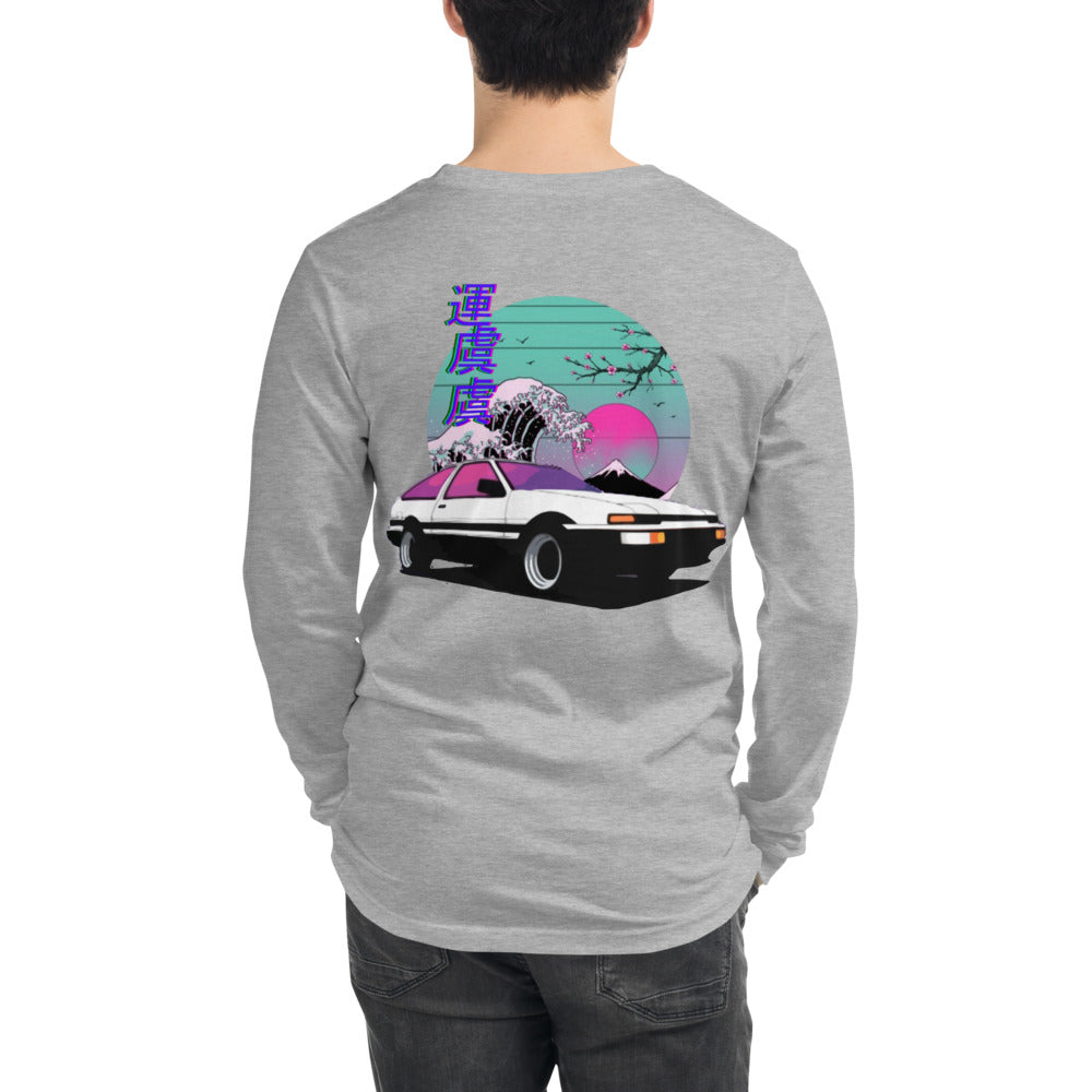 AE86 Vaporwave Japanese Aesthetic JDM Tuner Drift Racing Unisex Long Sleeve Tee