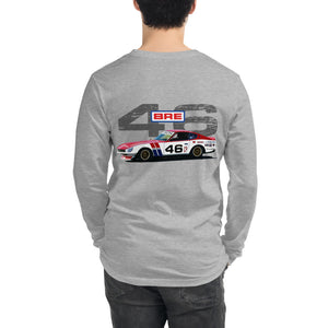 BRE Datsun 240z #46 Vintage Race Car JDM Unisex Long Sleeve Tee