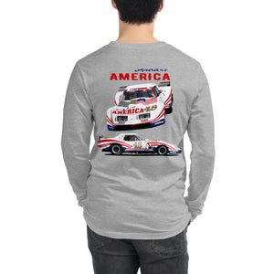 Spirit of America Greenwood Chevy Corvette Widebody Racecar Long Sleeve Tee