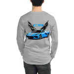 Rapid Blue 2022 Corvette C8 Gift Unisex Long Sleeve Shirt