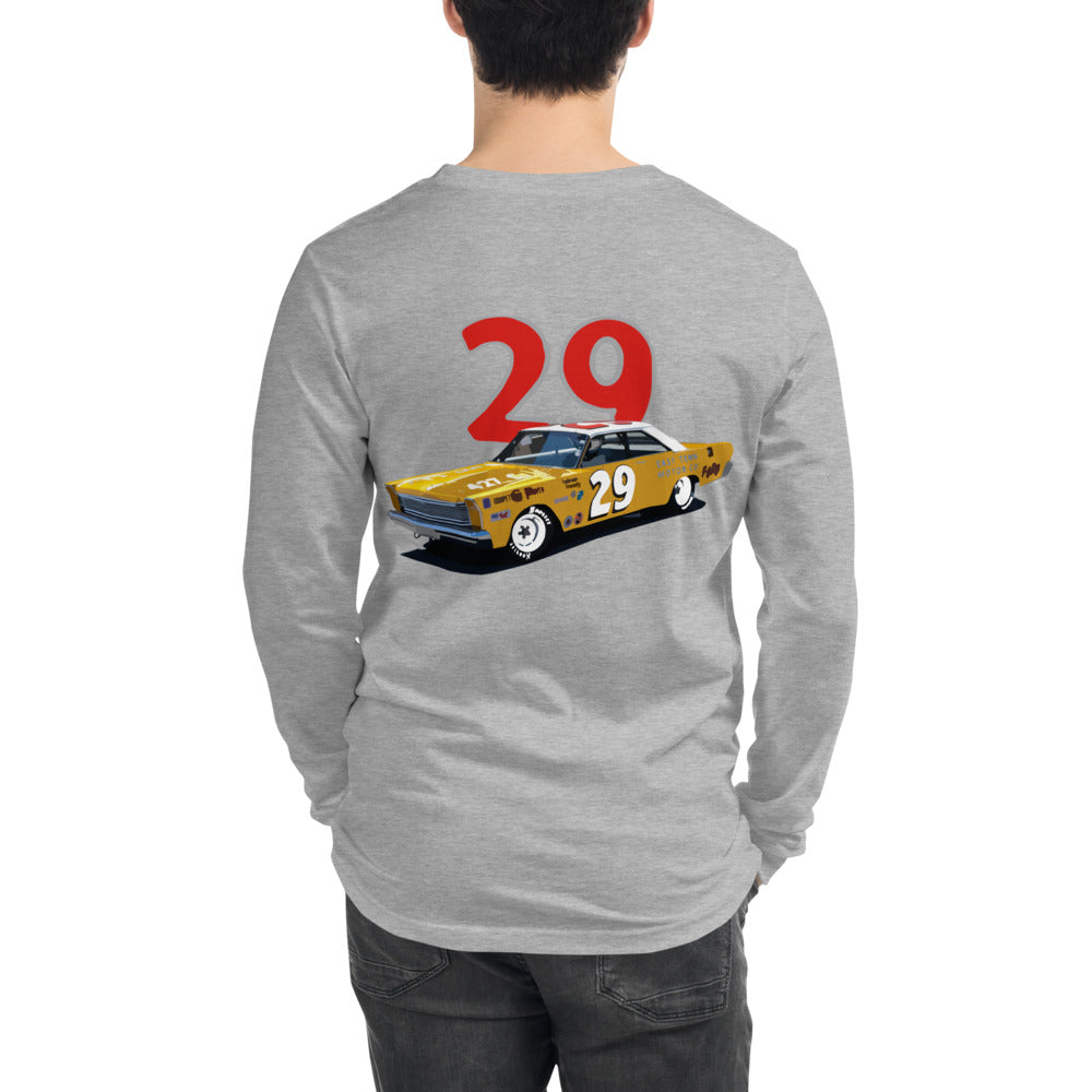 1966 Dick Hutcherson Ford Galaxie #29 Racecar Unisex Long Sleeve Tee