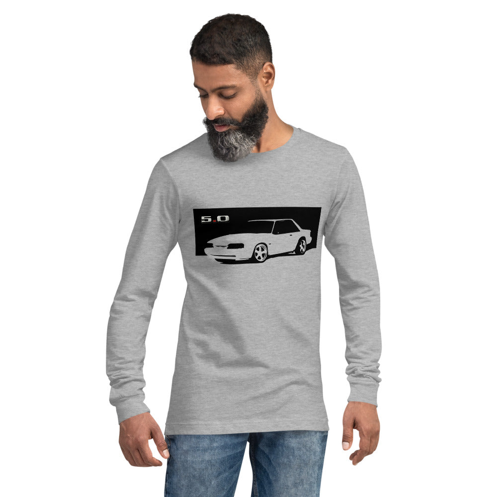 Mustang Fox Body 5.0 Notch Back Unisex Long Sleeve Tee