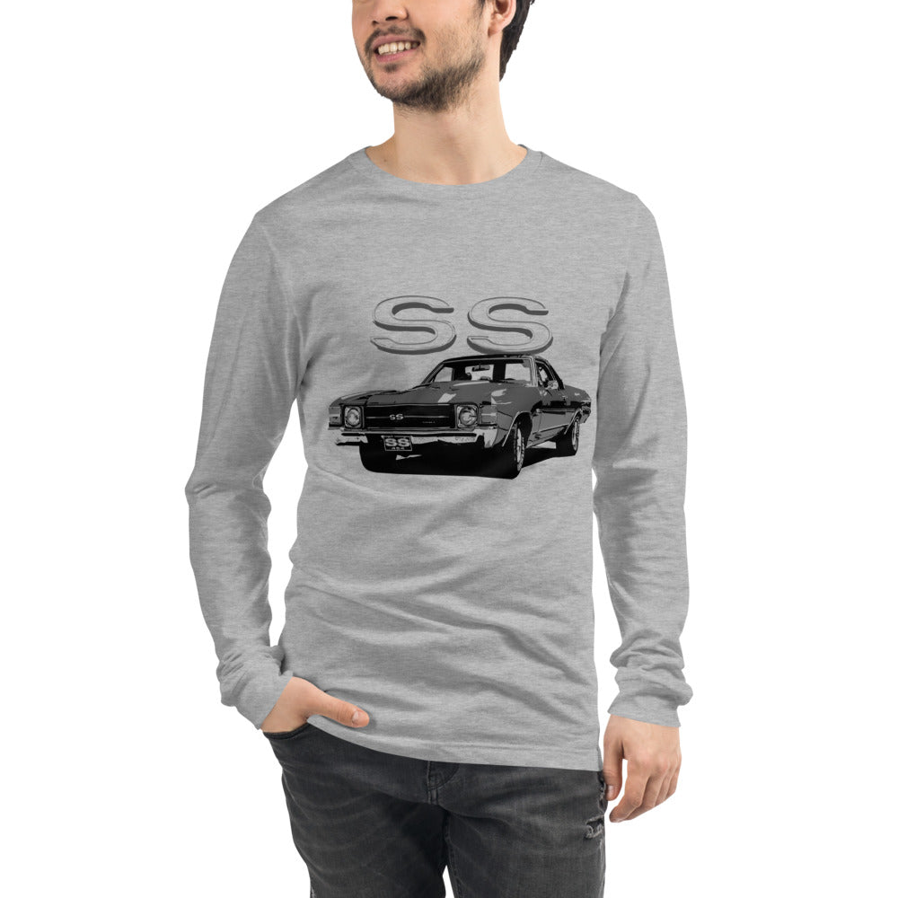 1971 Chevy El Camino SS Antique Classic Car Unisex Long Sleeve Tee