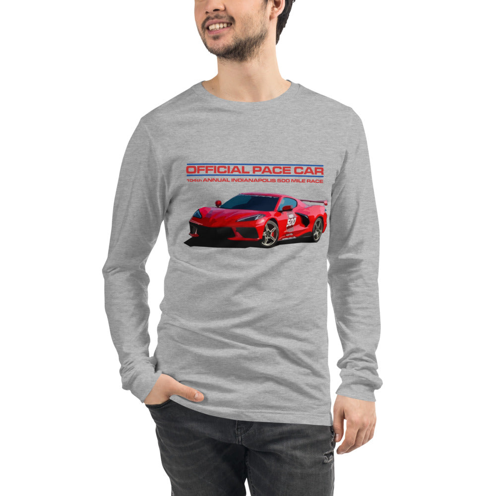 2020 Corvette C8 Pace Car Indianapolis 500 Mile Race Unisex Long Sleeve Tee