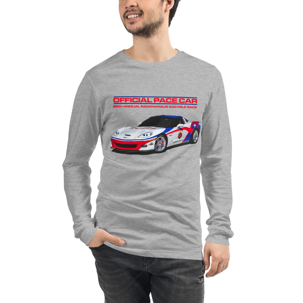 2006 Corvette C6 Z06 Pace Car Indianapolis 500 Unisex Long Sleeve Tee