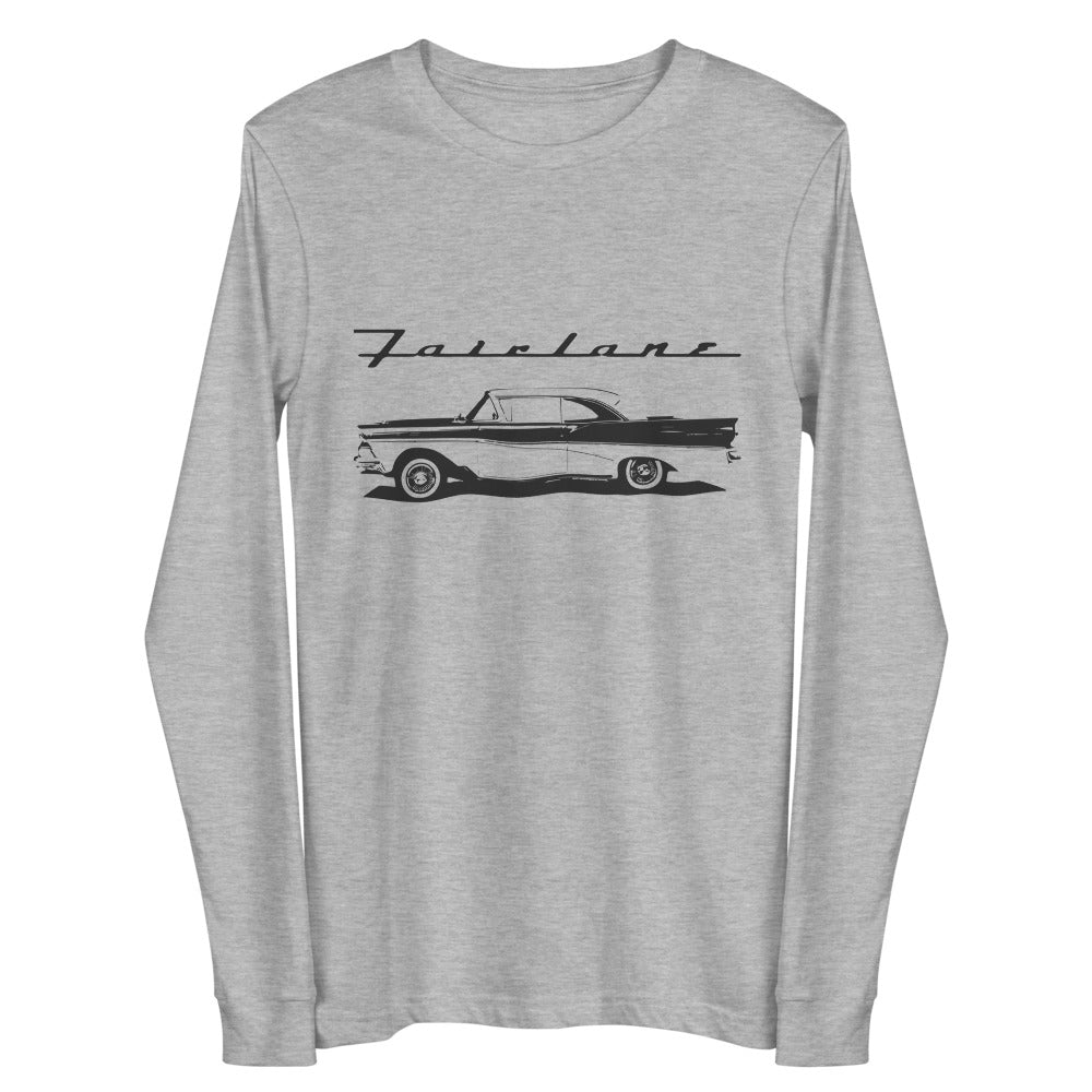 1958 Fairlane 500 American Classic car Automotive Nostalgia Long Sleeve Tee