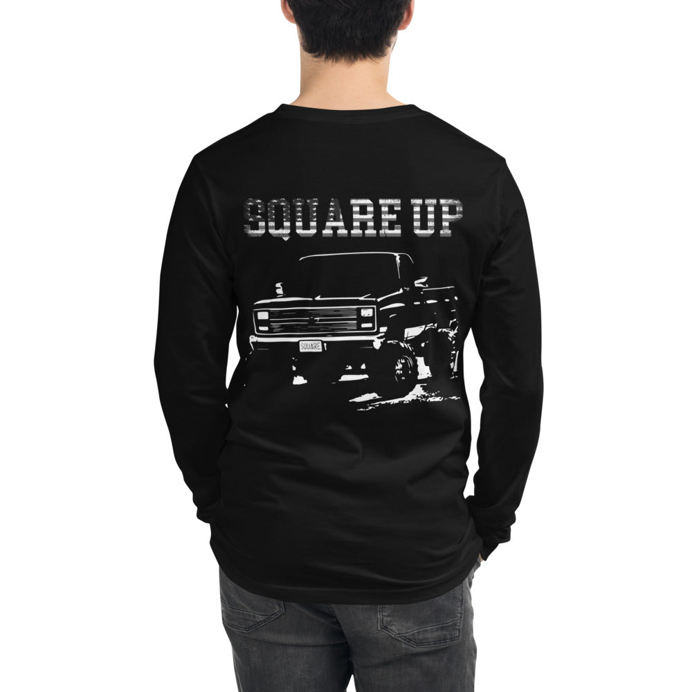 Chevy Square Body Pickup Truck Square Up USA Unisex Long Sleeve Tee
