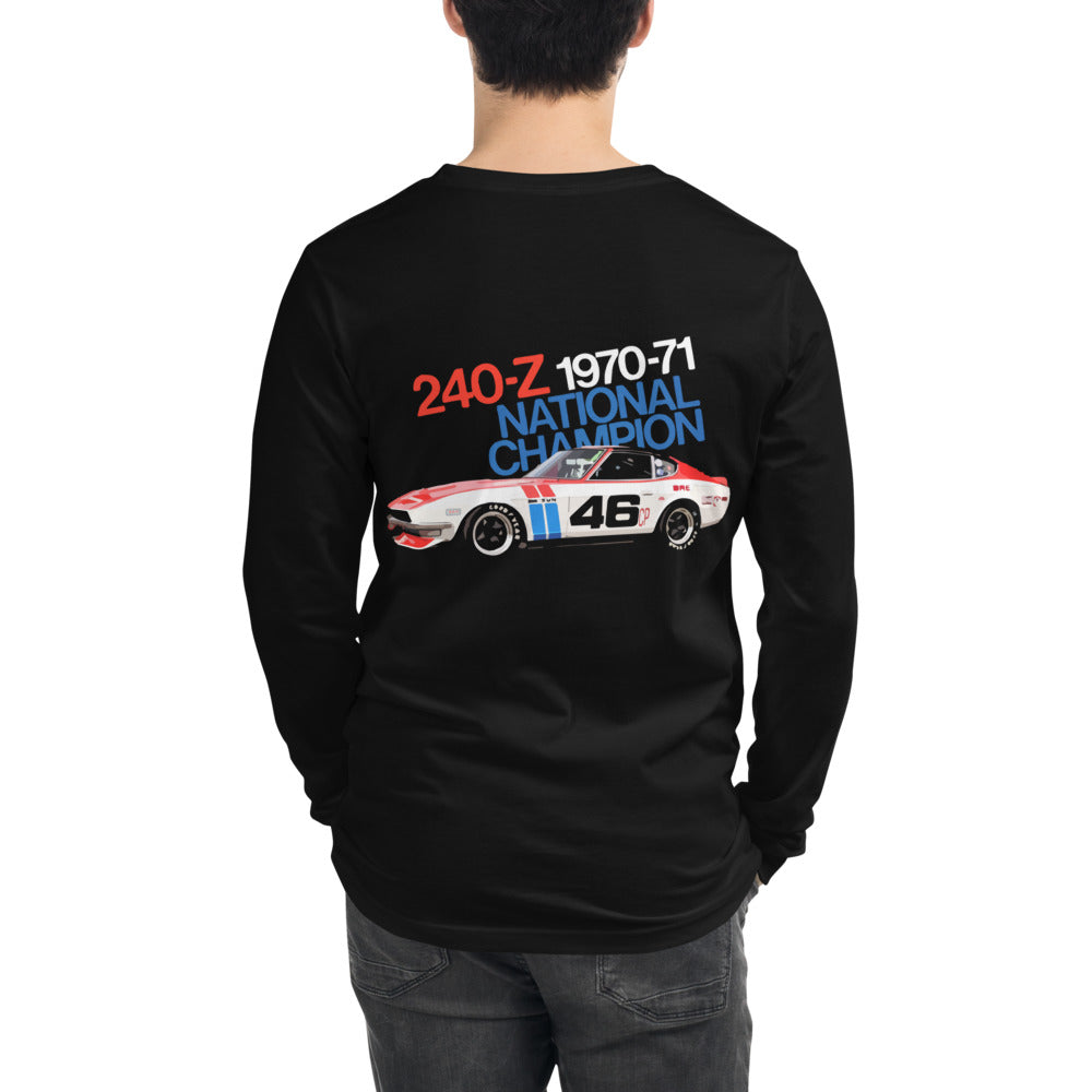Datsun 240z SCCA Champion Race Car JDM Unisex Long Sleeve Tee