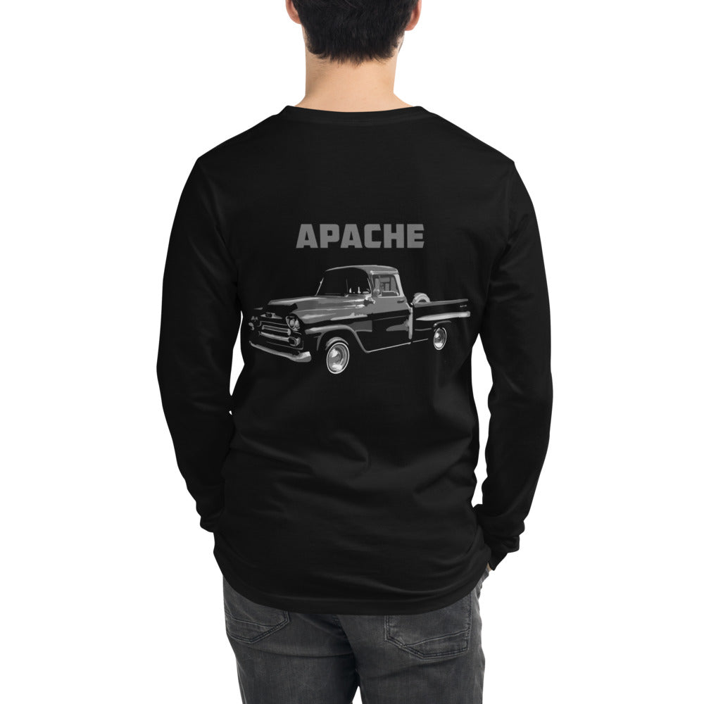 1958 Chevy Apache Antique Pickup Truck Unisex Long Sleeve Tee