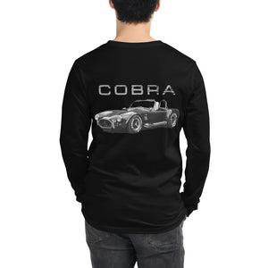 Black AC Shelby Cobra 1960s Antique Muscle Car Unisex Long Sleeve Tee