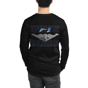 B-2 B2 Spirit Stealth Bomber Plane Aircraft Unisex Long Sleeve Tee