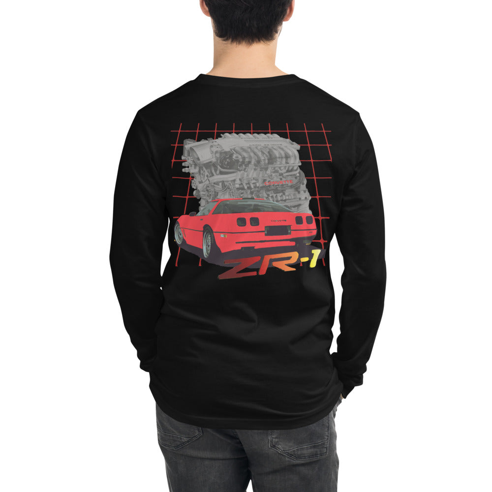 1990 Red Corvette ZR1 ZR-1 C4 Owner Gift Unisex Long Sleeve Tee