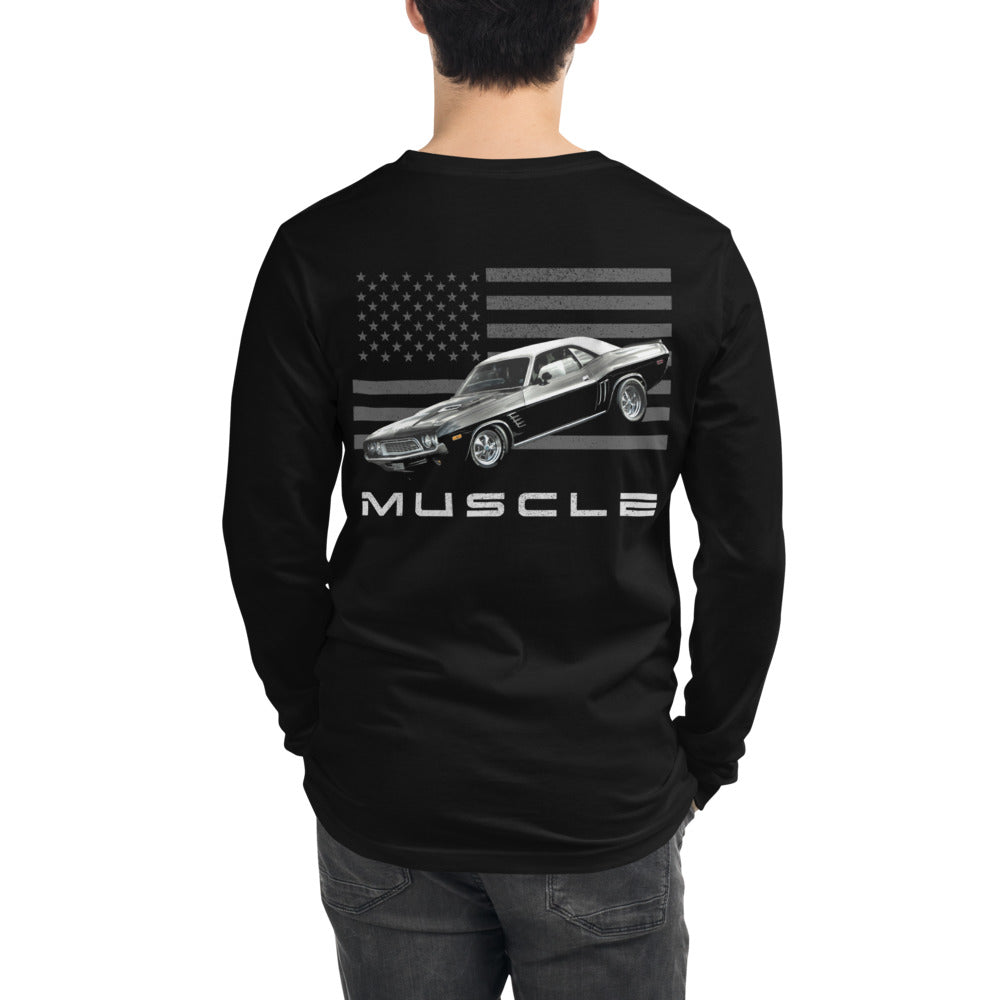 Black Challenger American Muscle Car Owner Gift Unisex Long Sleeve Tee