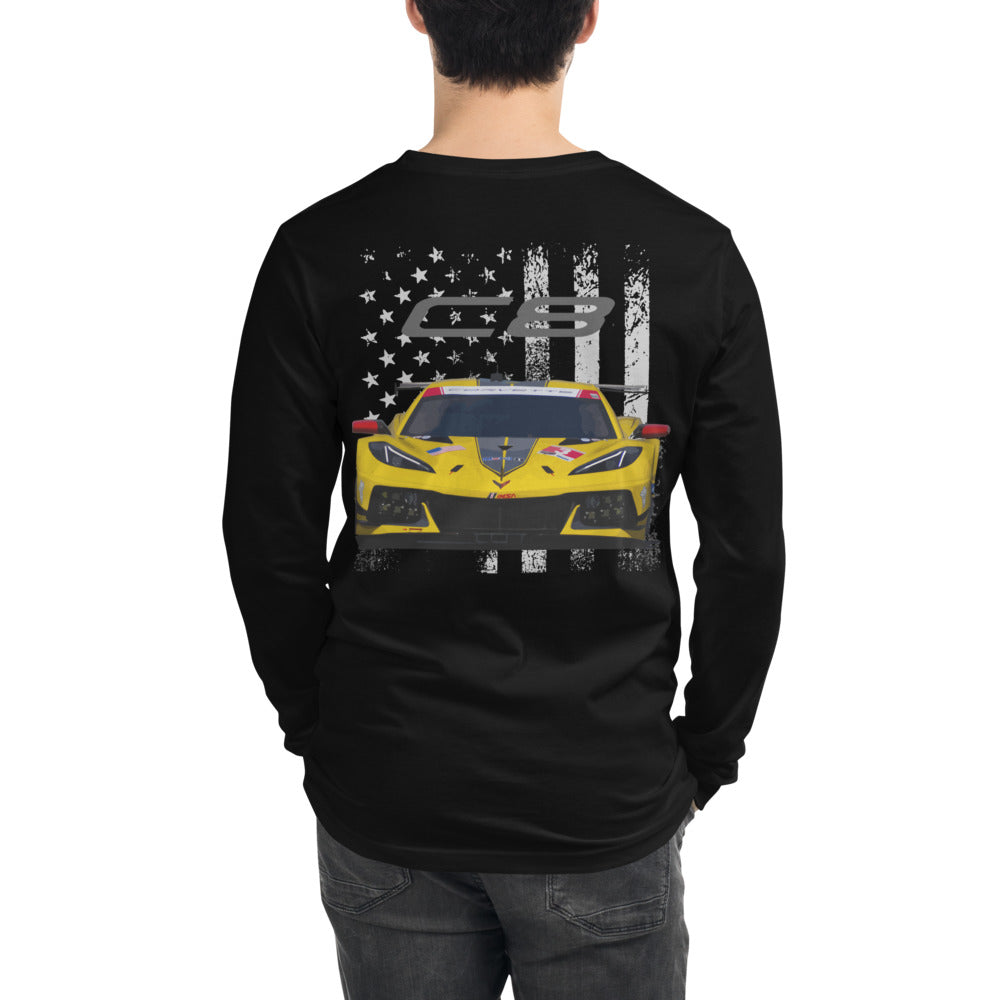 2022 Corvette C8 Race Car IMSA GTD GT Daytona Pro Unisex Long Sleeve Tee