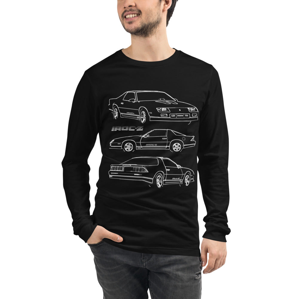 1987 Camaro IROC-Z Owner Gift Custom Outline Art Unisex Long Sleeve Tee