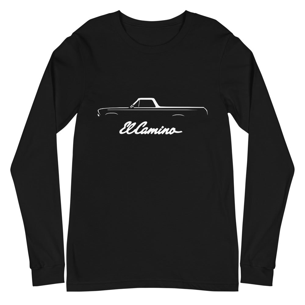 1965 Chevy El Camino Silhouette 2nd Generation Classic Car Truck Unisex Long Sleeve Tee