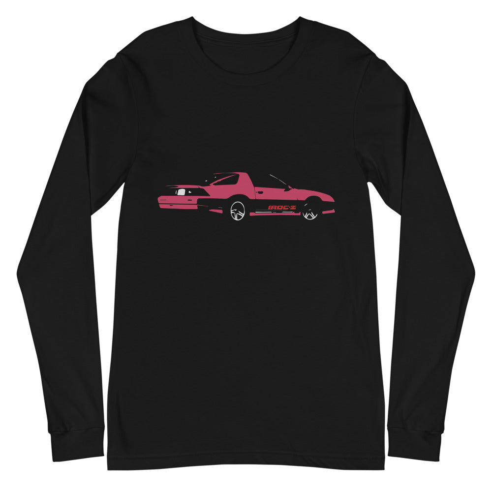 1985 Red Chevy IROC-Z Camaro Unisex Long Sleeve Tee