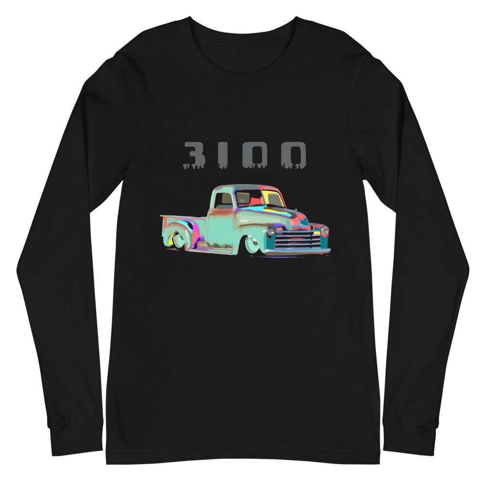 1953 Chevy 3100 Pickup Truck Custom Design Collector Car Gift Unisex Long Sleeve Tee