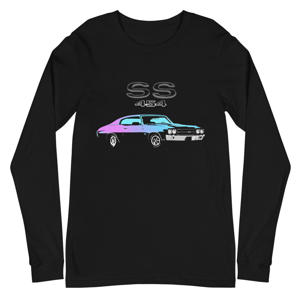 1970 Chevy Chevelle 454 SS LS6 Miami Nights Edition Muscle Car Owner Long Sleeve Tee