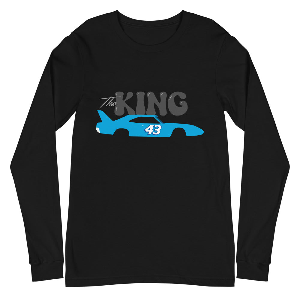 The King #43 Retro Racing Stock Car Racecar Vintage Motorsports Long Sleeve Tee