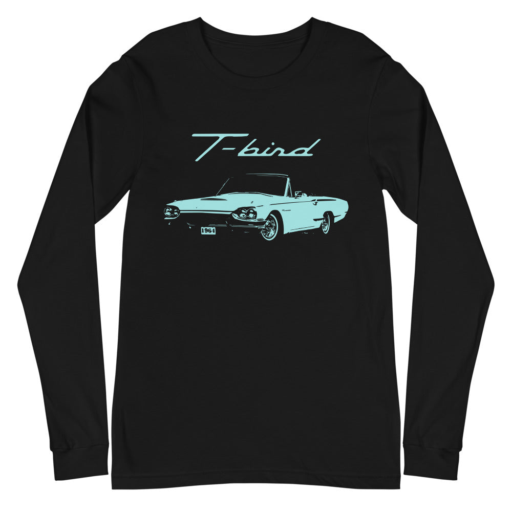 1964 Thunderbird T-bird Classic Car Custom Collector Cars Art American Automotive Nostalgia Long Sleeve Tee