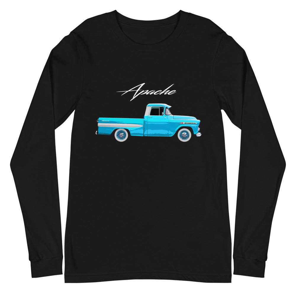 1959 Chevy Apache 31 Fleetside Antique Pickup Truck Long Sleeve Tee