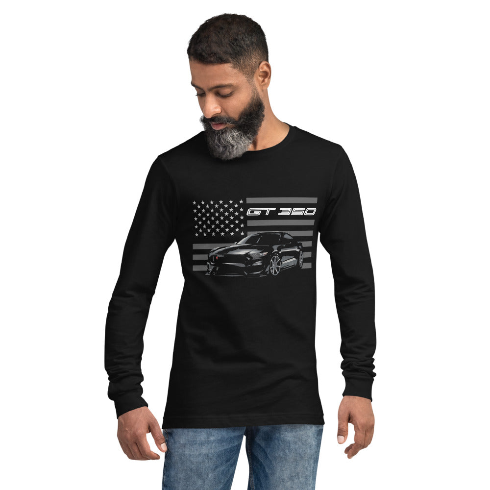 Mustang GT350 Driver Custom Graphic Tee American Stang Car Club Long Sleeve Tee