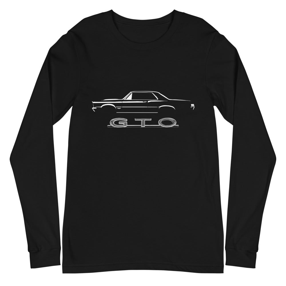 1965 GTO Muscle Car Silhouette Emblem Classic Car Collector Club Custom Long Sleeve Tee