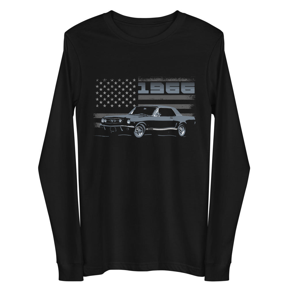 1966 Mustang GT Coupe American Classic Car Collector Cars Nostalgia Long Sleeve Tee