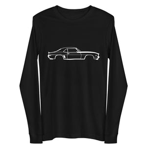 First Generation Chevy Camaro Line Art Custom Classic Car Club Muscle Cars Long Sleeve Tee