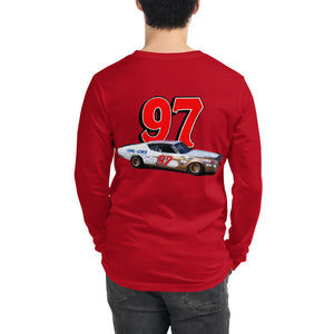 Red Farmer #97 1972 Ford Torino Race Car Unisex Long Sleeve Tee