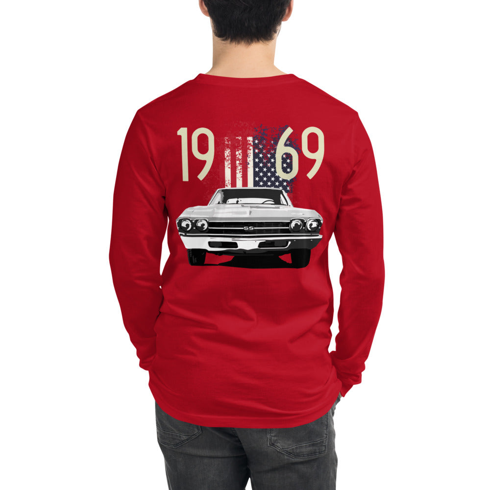 1969 Chevy Chevelle USA American Muscle Car Unisex Long Sleeve Tee