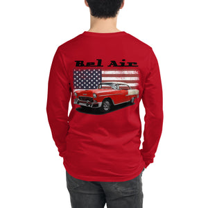 1955 Chevy Bel Air American Antique Car Unisex Long Sleeve Tee