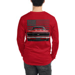 1968 Red Chevy Camaro SS American Muscle Car Unisex Long Sleeve Tee