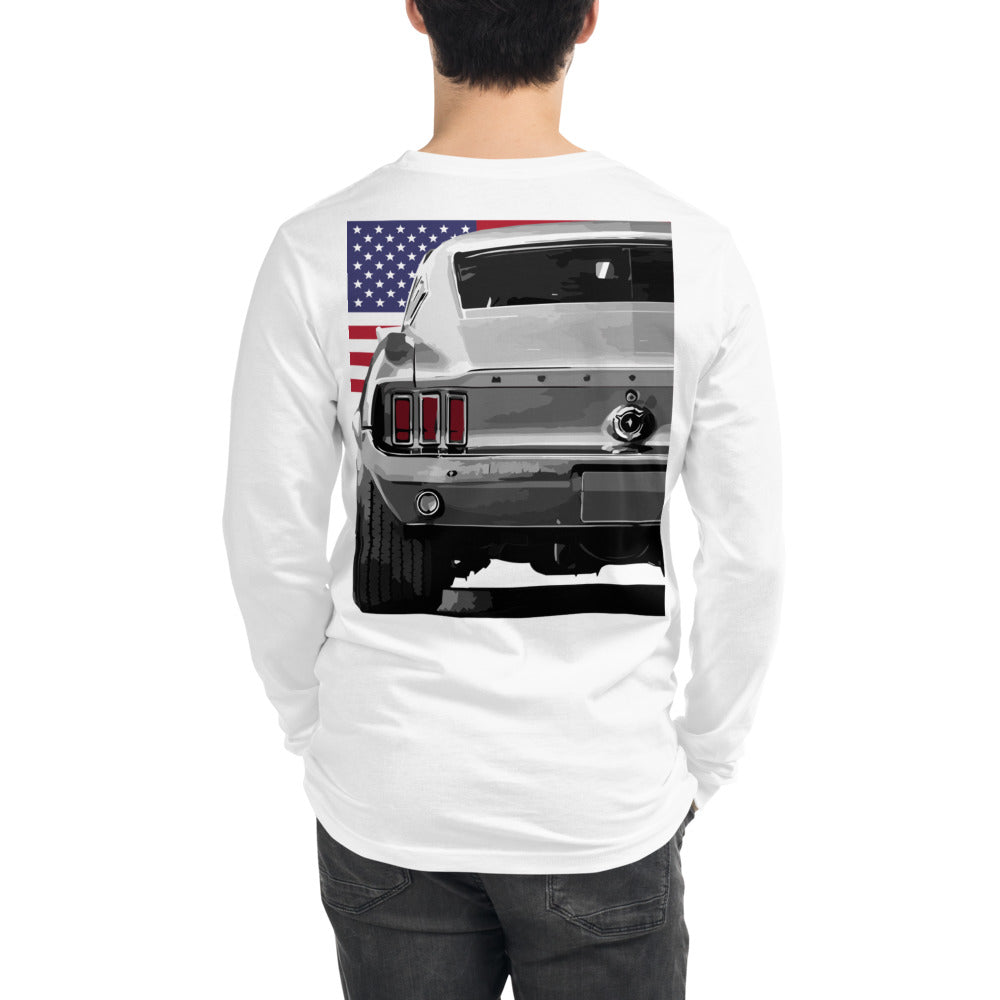 1967 Mustang Hard Top American Classic Car Unisex Long Sleeve Tee