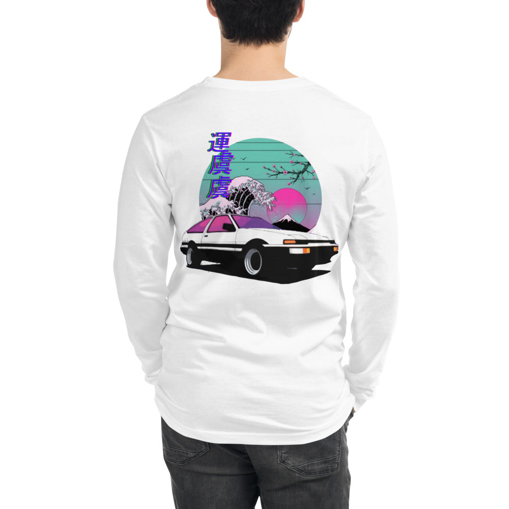 AE86 Vaporwave Japanese Aesthetic JDM Tuner Drift Racing Unisex Long Sleeve Tee