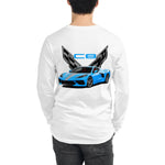 Rapid Blue 2022 Corvette C8 Gift Unisex Long Sleeve Shirt