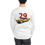 1966 Dick Hutcherson Ford Galaxie #29 Racecar Unisex Long Sleeve Tee