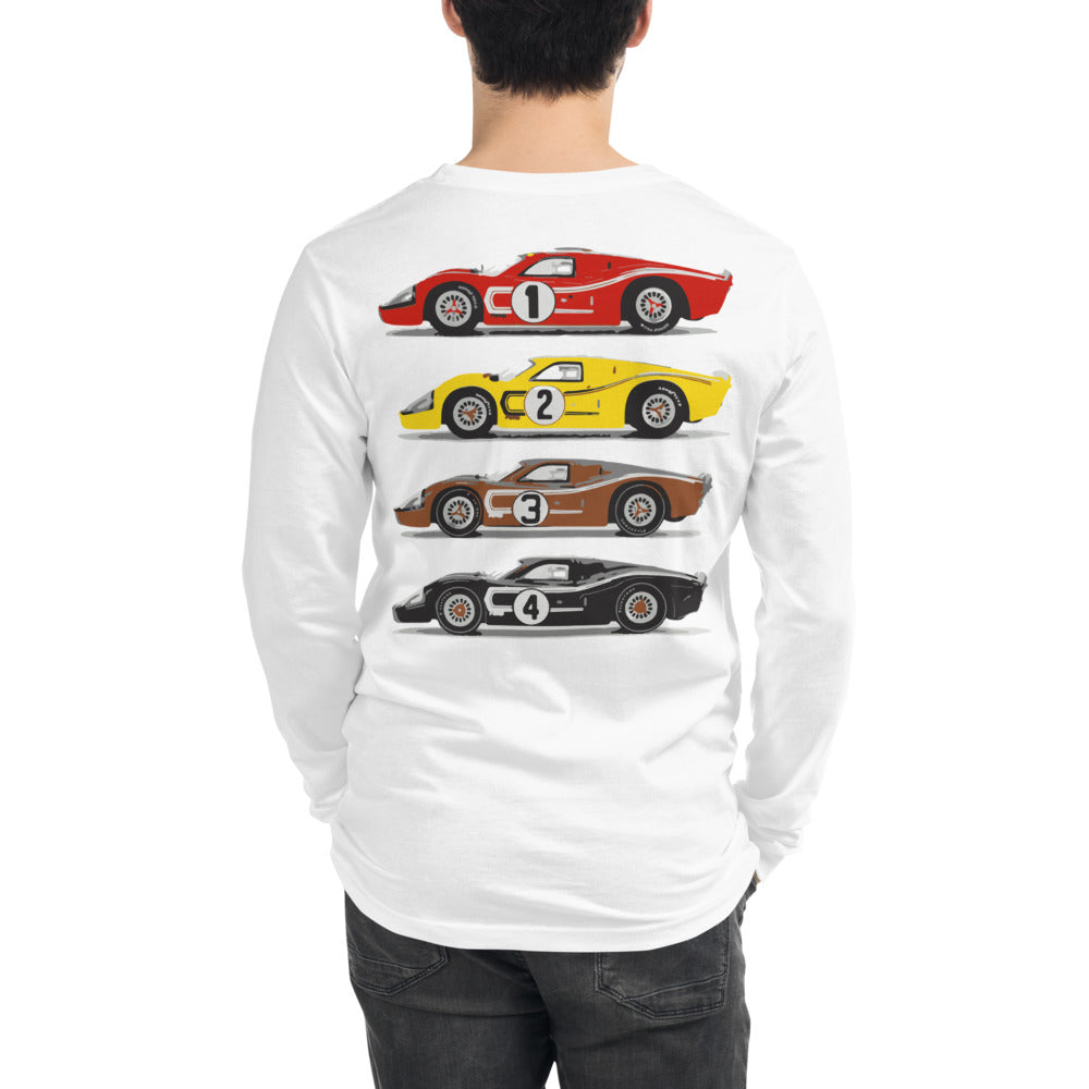 Vintage 1960s Ford GT 40 Endurance Race Cars Unisex Long Sleeve Tee