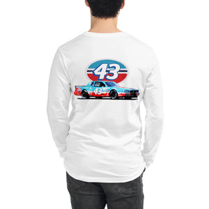 The King 43 Retro Stock Car Racing Unisex Long Sleeve Tee