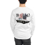 1967 Silver Corvette C2 American Muscle Car Unisex Long Sleeve Tee