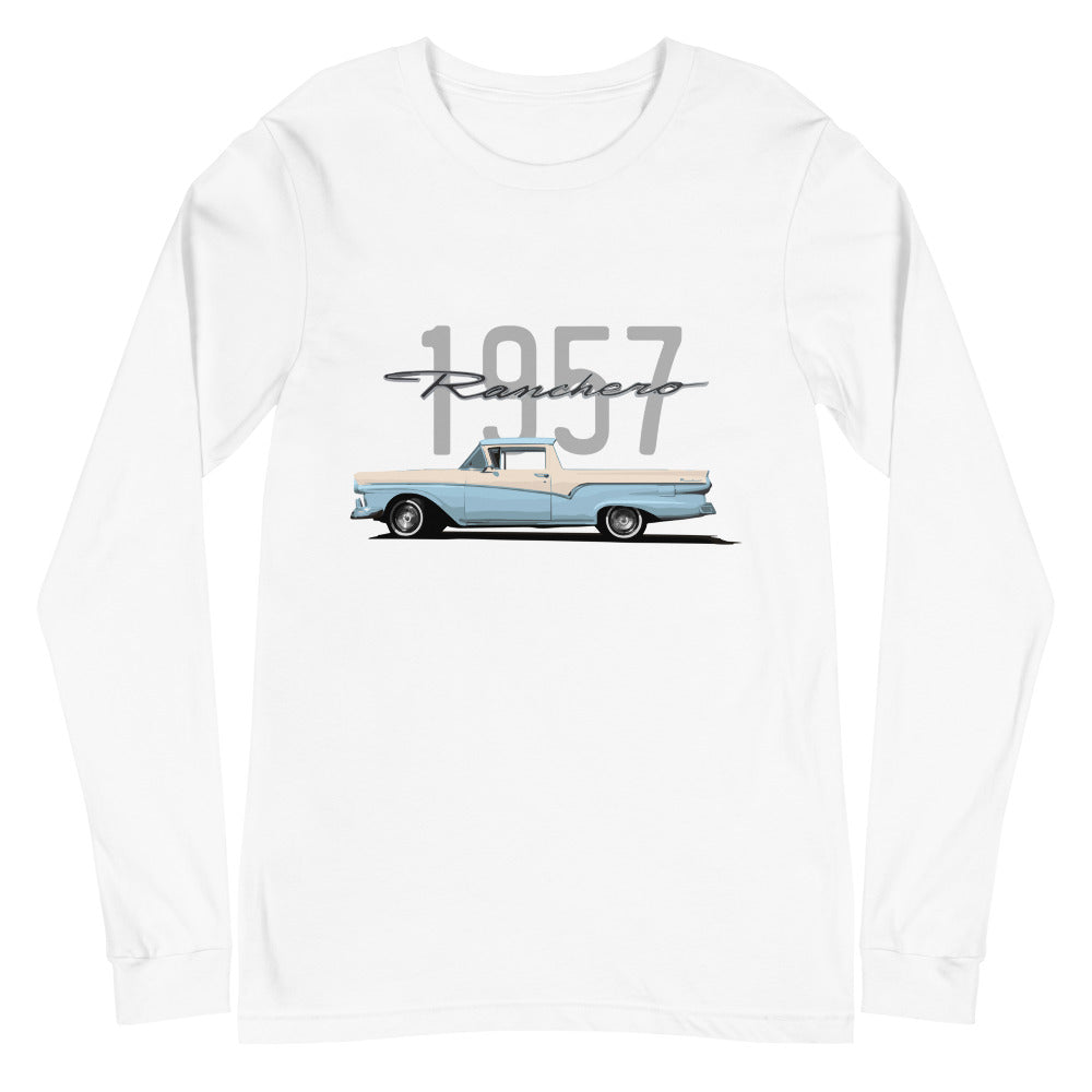 1957 Ranchero American Classic Car Collector Club Custom Long Sleeve Tee