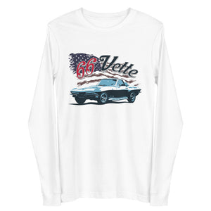 1966 Corvette Convertible C2 Vette American Classic Collector Gift Long Sleeve Tee