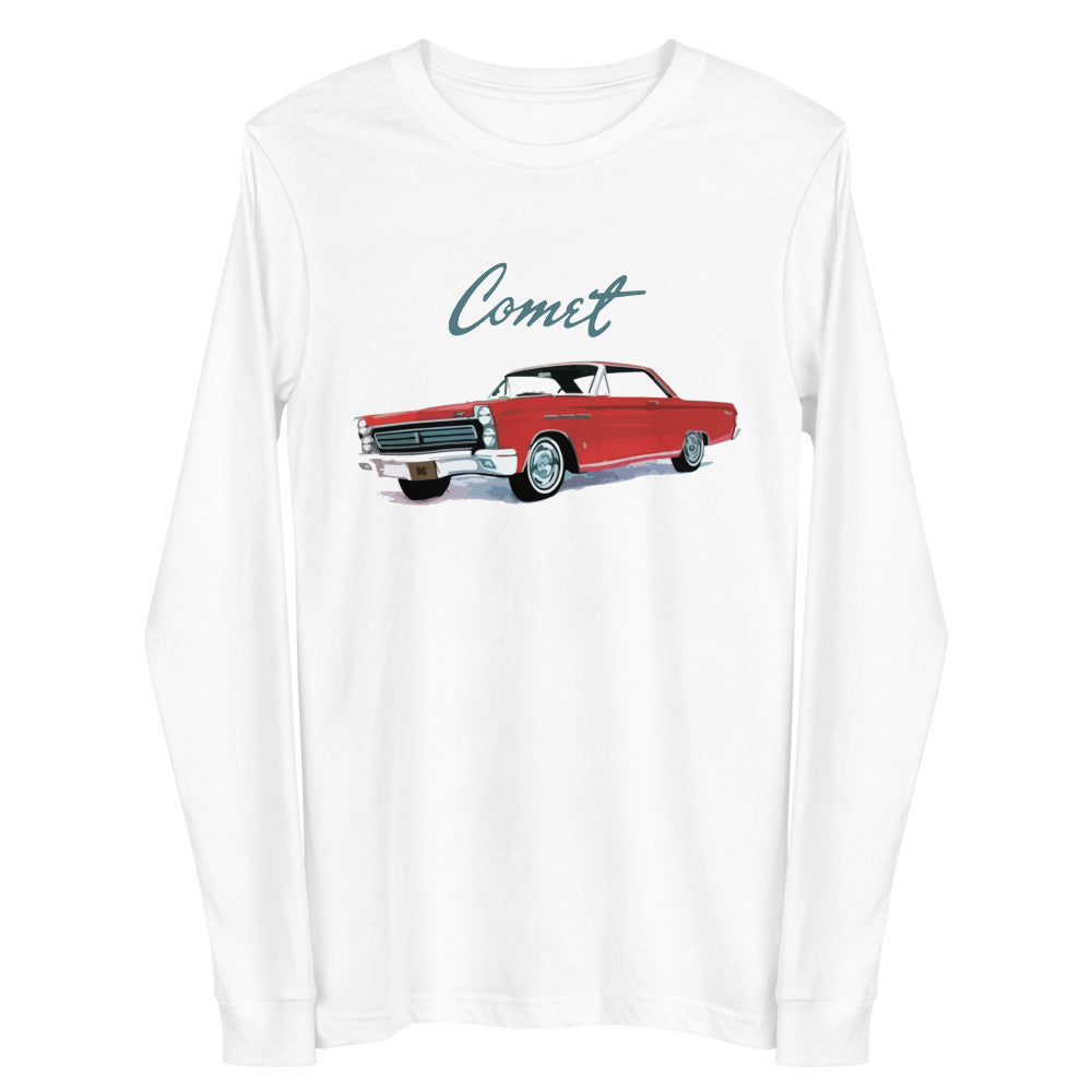 1965 Comet Cyclone Red Classic Car Long Sleeve Tee