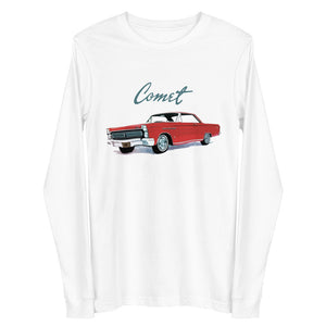 1965 Comet Cyclone Red Classic Car Custom Long Sleeve Tee