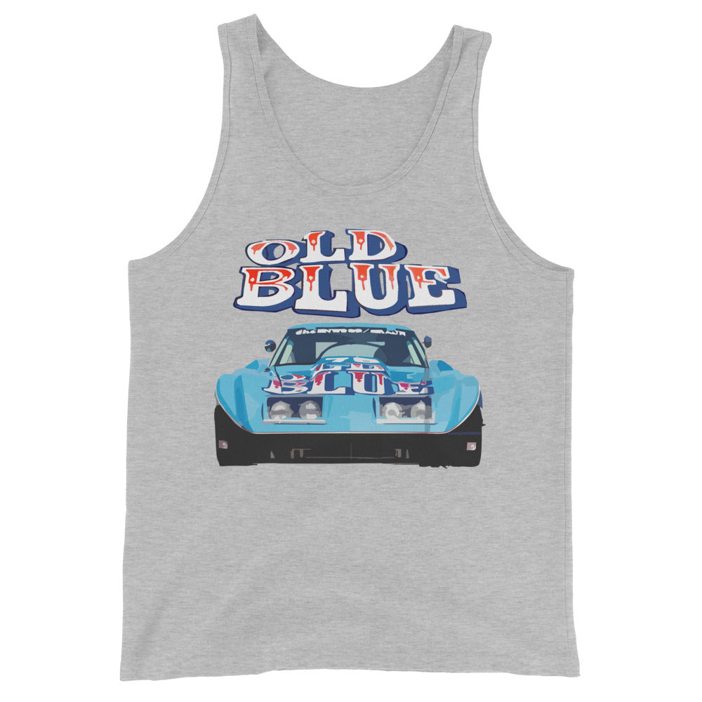 Old Blue Greenwood Corvette IMSA GT Race Car Unisex Tank Top